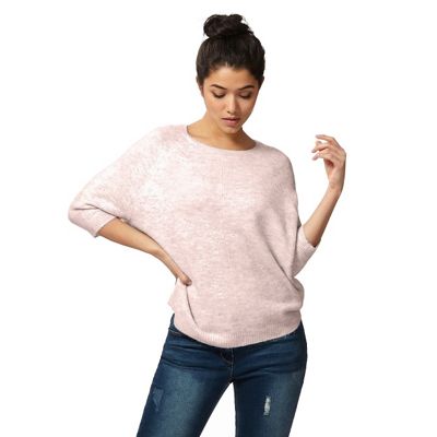 Light pink marl knit jumper